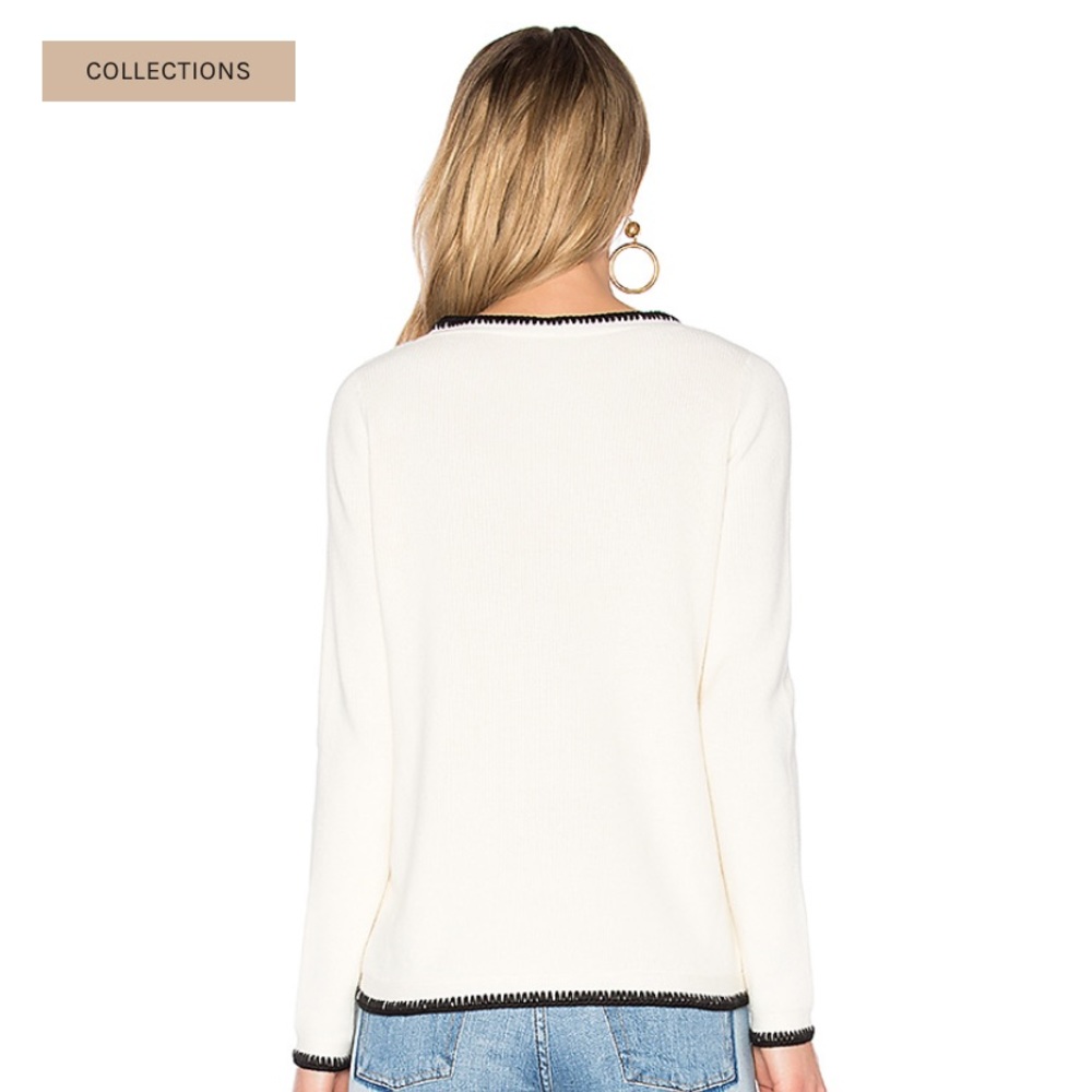 Derek Lam 10 Crosby Reversible Sweater Sz S Ivory - Picture 5 of 8